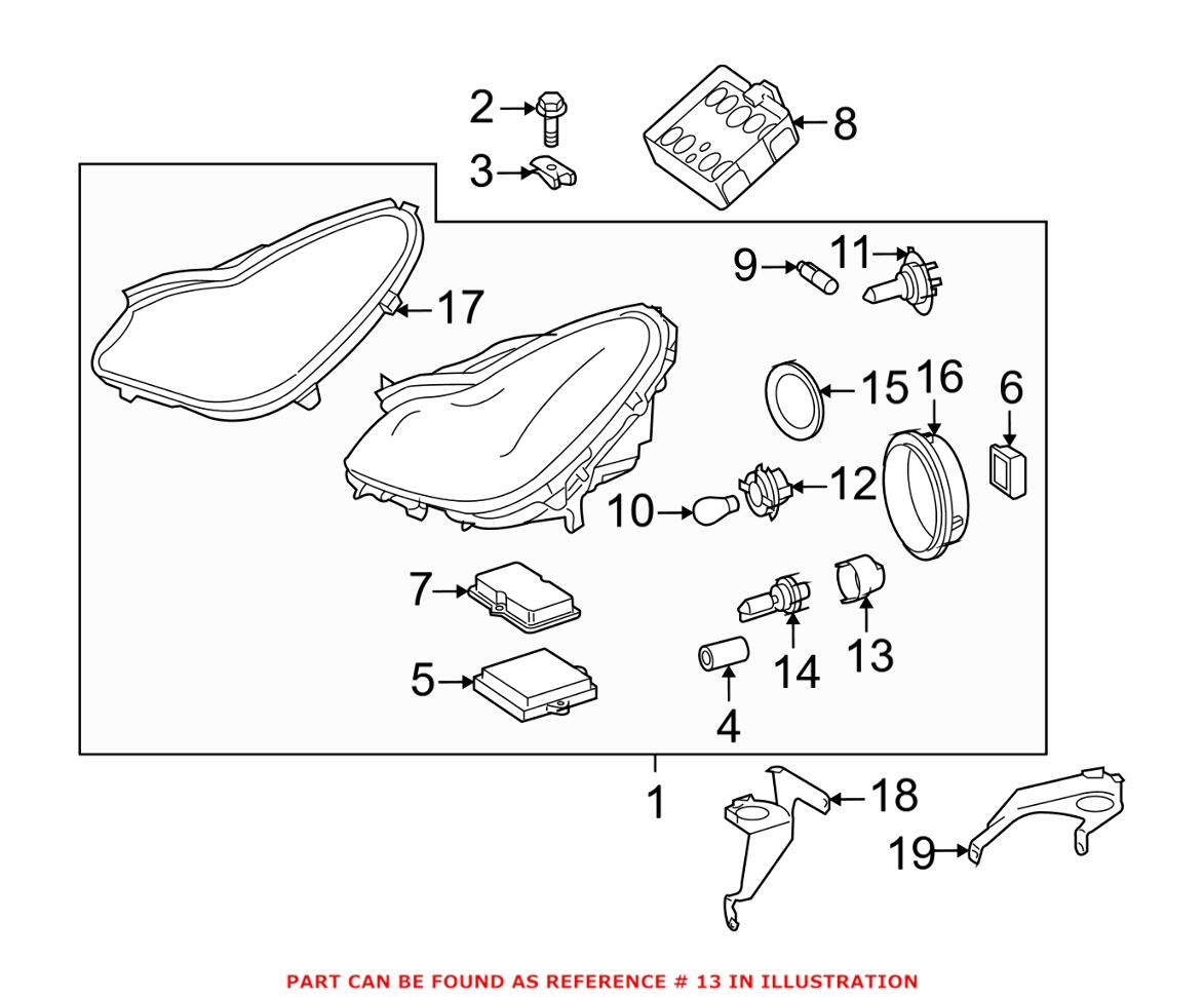 Mercedes Headlight Bulb Bracket (Low Beam) 0018263382